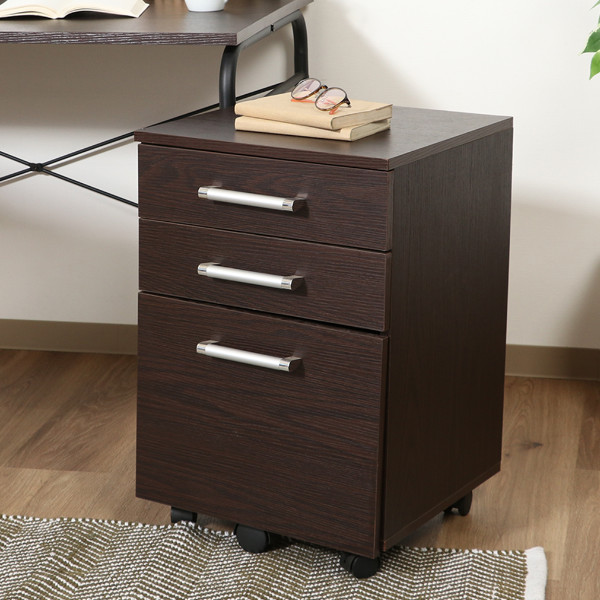 dショッピング |デスクワゴン 高さ60cm デスクキャビネット 木目調