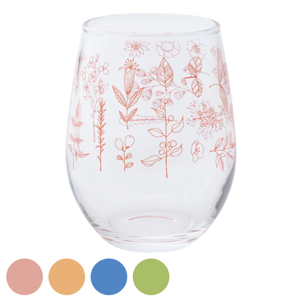 グラス 325ml Hill and Fields ボタニカル コップ タンブラー ガラス