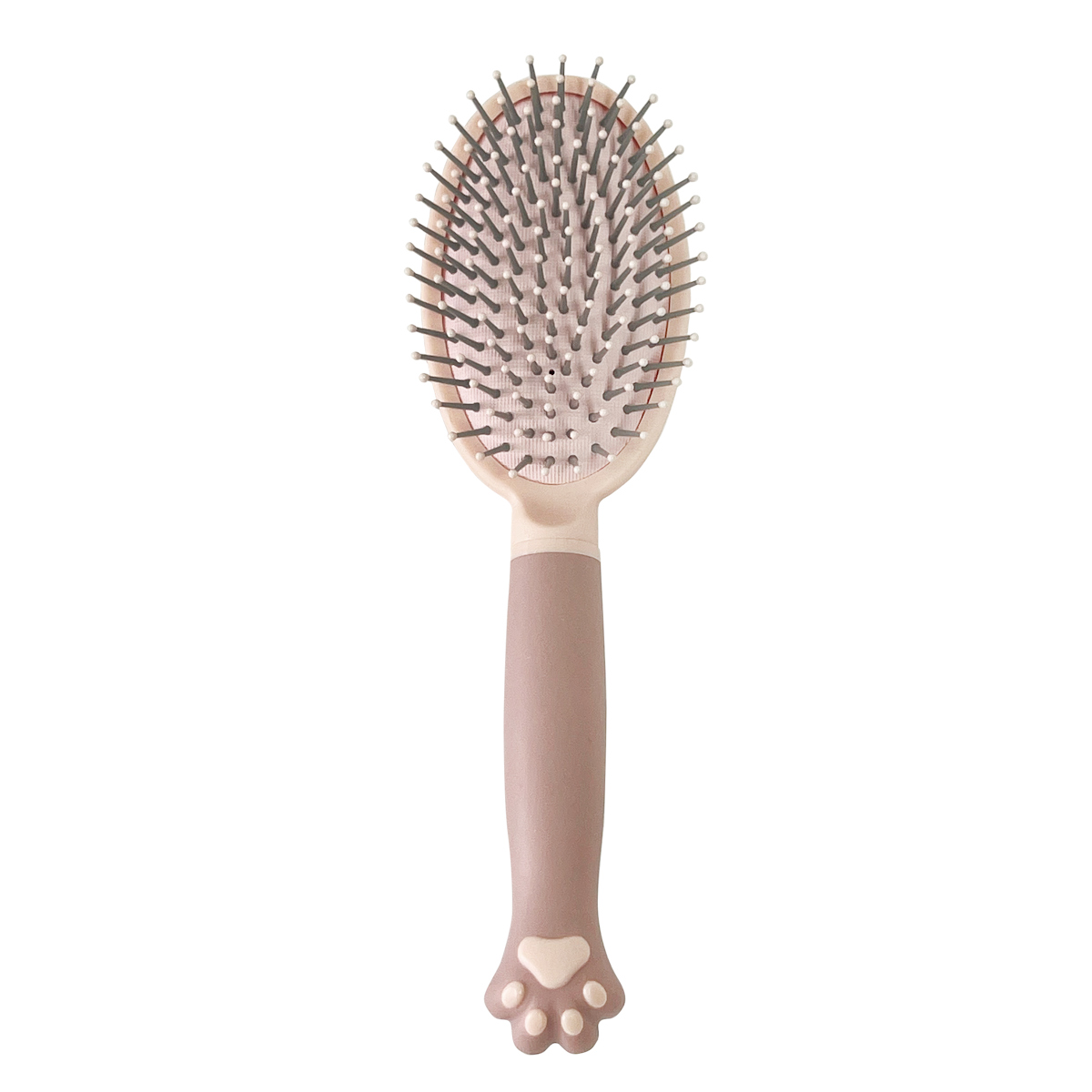 ヘアブラシ 肉球ヘアブラシ 猫 （ ブラシ コーム くし 櫛 柄付き 24cm