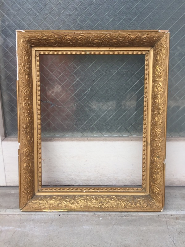 アンティークミラー ビンテージ ピクチャーフレーム 額 鏡 /// ロスト