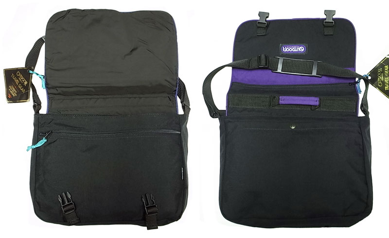 OUTDOOR PRODUCTS MESSENGER BAG BRIEFCASE NOS 黒×紫 アメリカ製