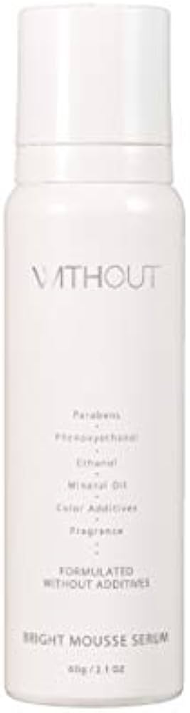Amazon.co.jp: ウィズアウト ブライト ムース セラム 泡状美容液 内容