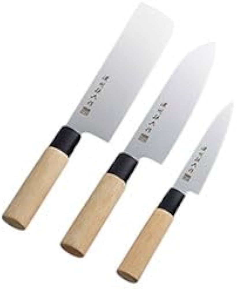 Amazon｜濃州孫六作 和包丁3点セット(黒口輪) 80M 5357-377｜包丁