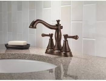 Delta Faucet Cassidy Centerset Bathroom Faucet Chrome, Bathroom