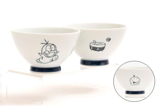 Amazon.co.jp: オバケのQ太郎 茶碗 Qちゃん O次郎 オバQ お茶碗 藤子