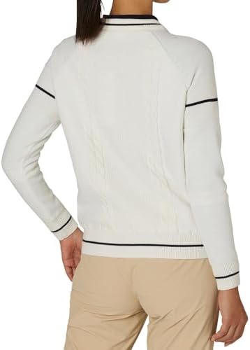 Amazon | [フットジョイ] セーター ケーブル柄 防風裏地付き 長袖