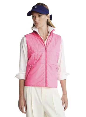 Ralph Lauren RLX Golf Women's Hybrid Mockneck Zip Vest, Neon Pink