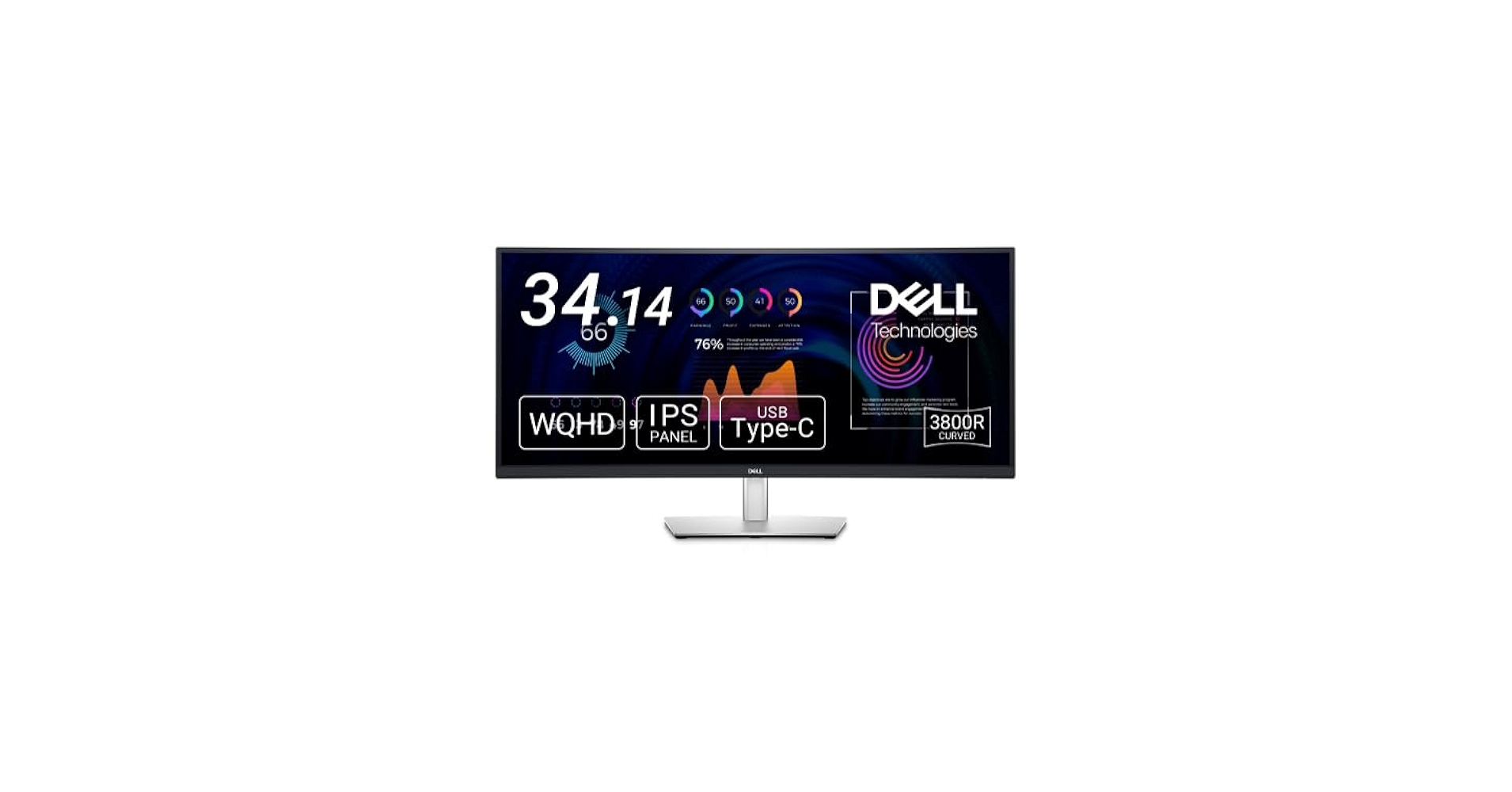 Amazon.co.jp: Dell P3424WE 34.14インチ曲面 USB-C ハブ モニター