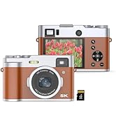 Amazon | 5K デジタルカメラ オートフォーカス デジカメ 48MP デュアル