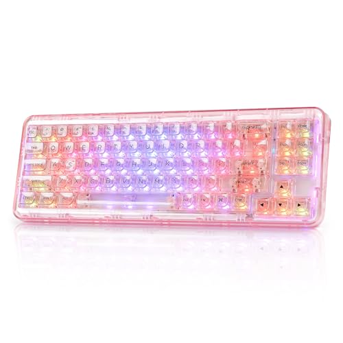 Amazon | YUNZII X71 メカニカルゲーミングキーボード 透明キー