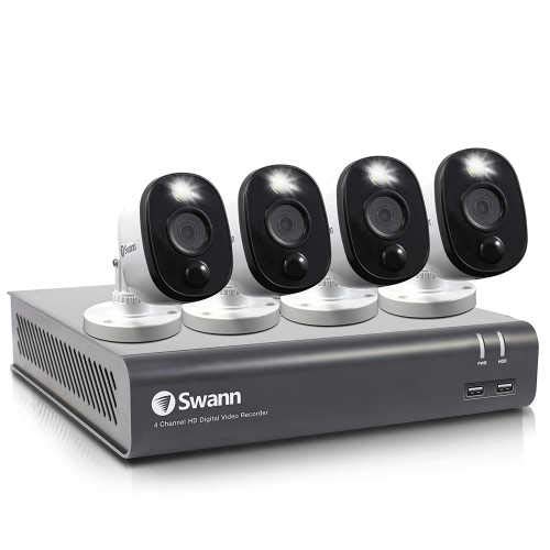 Amazon.co.jp: Swann 警告ライト搭載防犯カメラ 1080p フルHD スマート