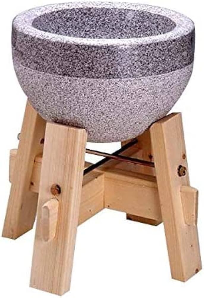 Amazon｜石臼 餅つき臼 御影石製 石うす 餅つきセット (2升用)｜調理