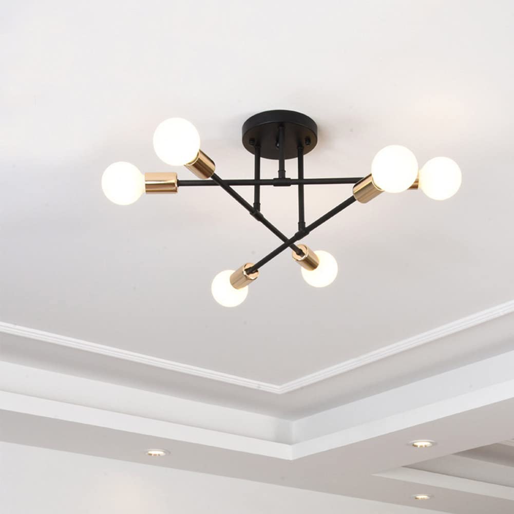 Amazon.co.jp : 6灯 シャンデリア シーリングライト E26 ペンダント