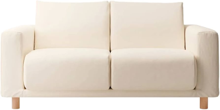 Amazon｜無印良品 ソファ本体 白 幅162×奥行90.5×高さ70cm 2シーター