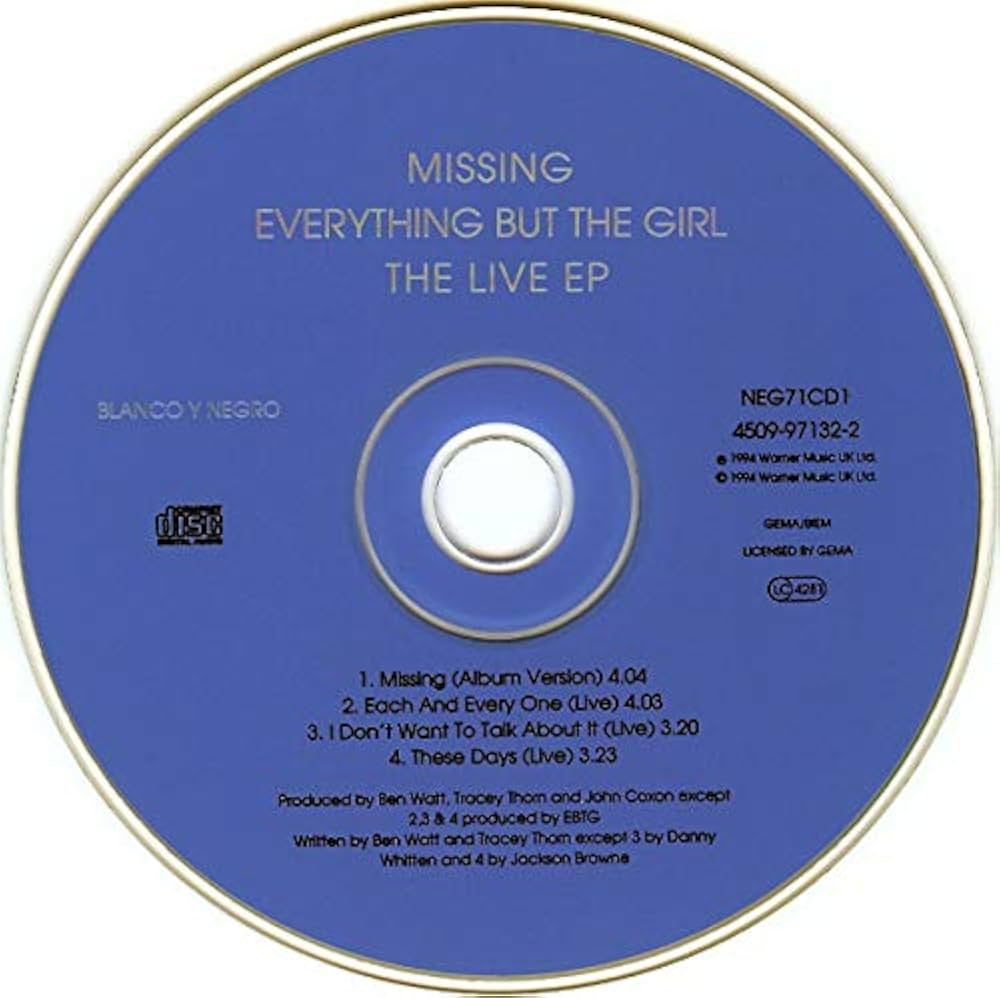 Amazon.com: Missing-The Live EP [Single-CD]: 0745099713225