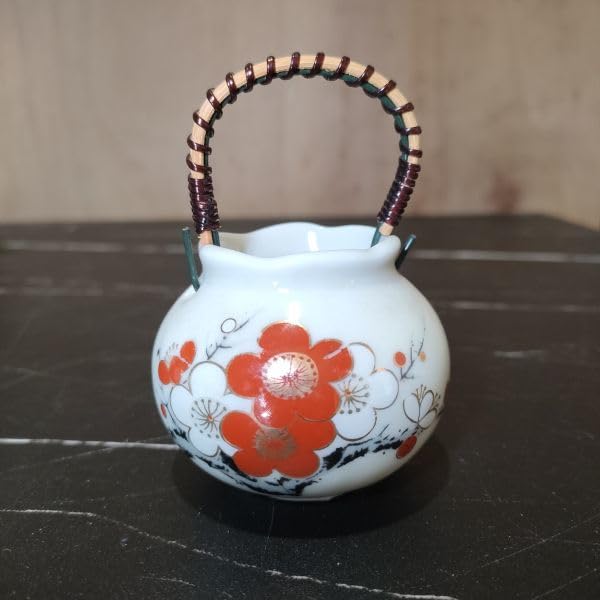 Amazon.co.jp: 1スタート九谷焼 持ち手 小物入れ 瓶 カップ 梅 爪楊枝