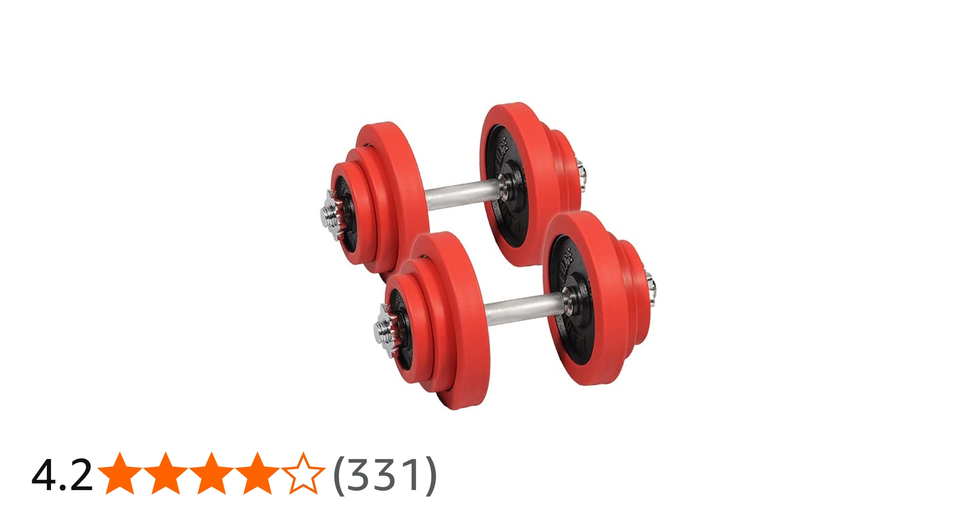 Amazon | [リーディングエッジ] ラバーダンベル 30kg 単品 レッド LE