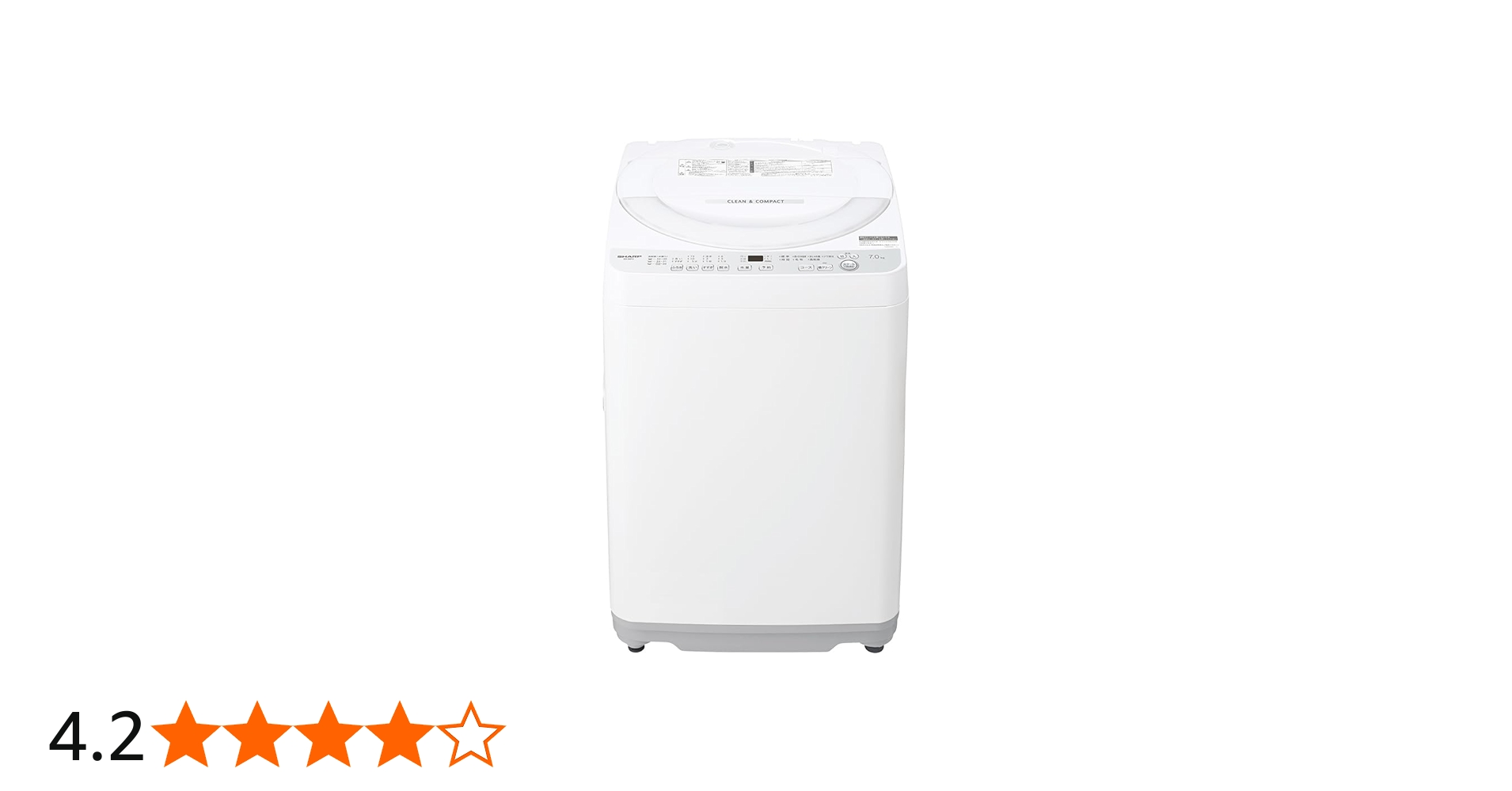Amazon | シャープ タテ型 全自動洗濯機 洗濯 7kg ボディ幅52.0cm