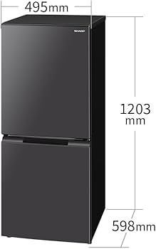 Amazon | シャープ 冷蔵庫 幅49.5cm 152L 両開き(つけかえどっちもドア