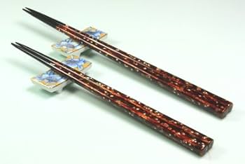 Amazon | ＜伝統工芸螺鈿若狭塗箸＞▽銘匠若狭膳 漆宝夜煌錦 【桐箱入