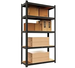 Amazon｜Alebert｢アレベルト｣ スチールラック 5段 幅90*奥行40*高さ