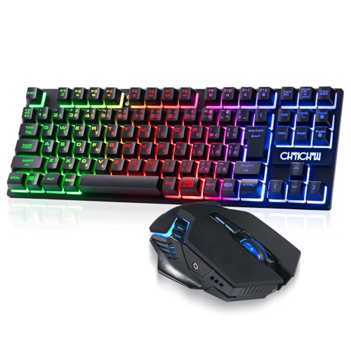 Amazon.co.jp: CHONCHOW ワイヤレス ゲーミングキーボードマウスセット