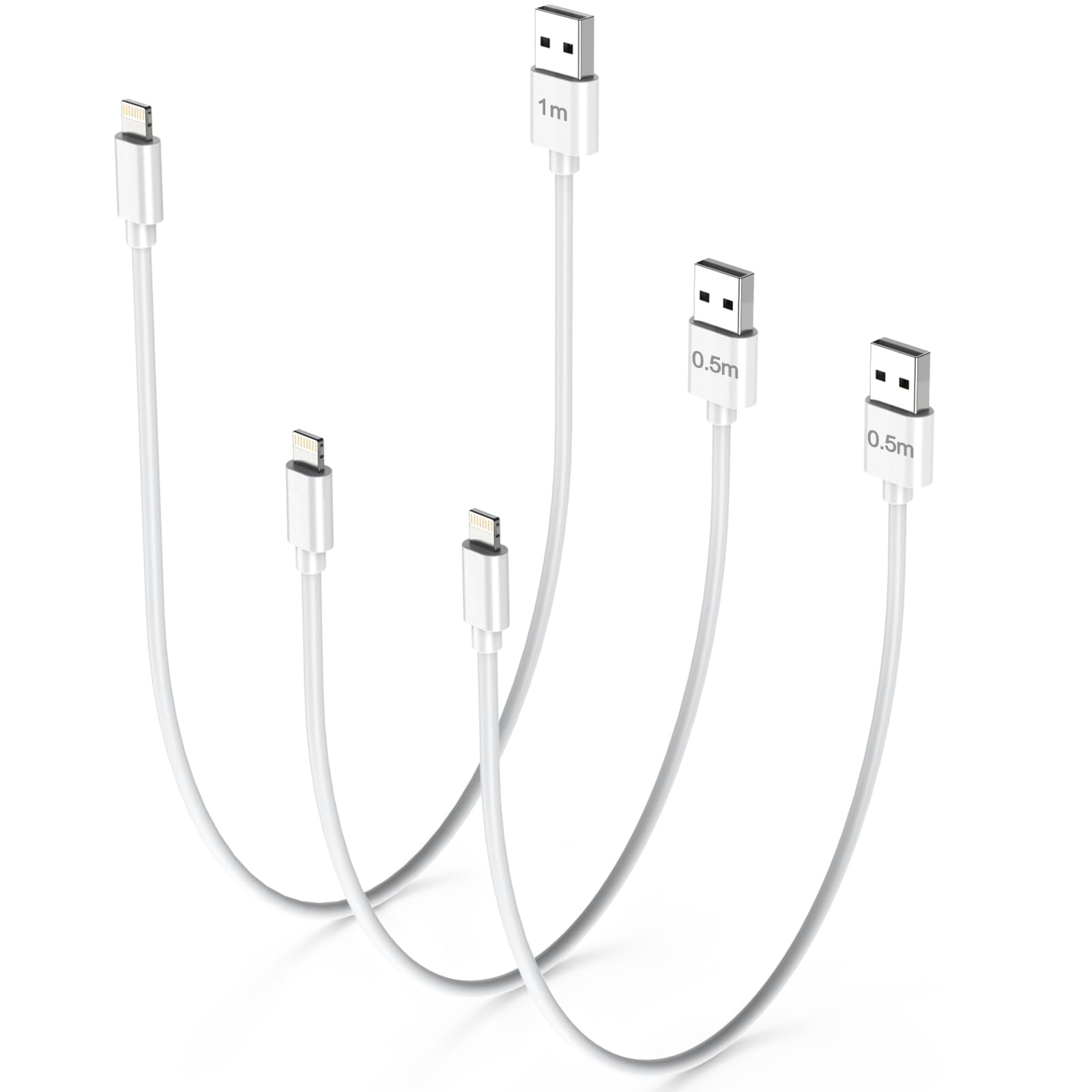 Amazon.co.jp: iphone 充電ケーブル [2023新版 MFi認証品] [0.5m/0.5m