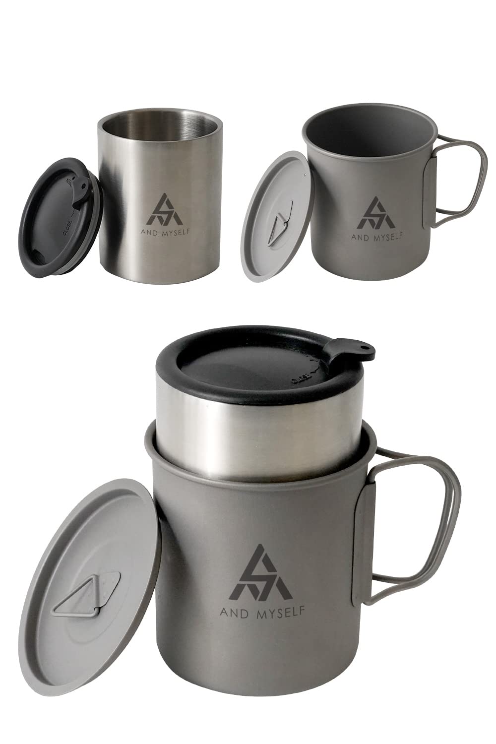 Amazon | AND MYSELF 【チタン製】 チタンマグ マグセット キャンプ