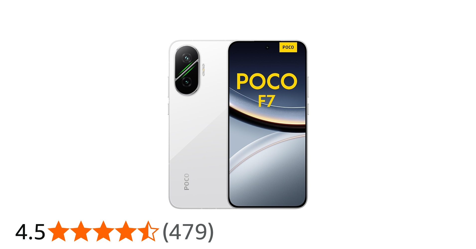 POCO F7 Smartphone, 12+512GB, White, Flagship Snapdragon 8s Gen 4
