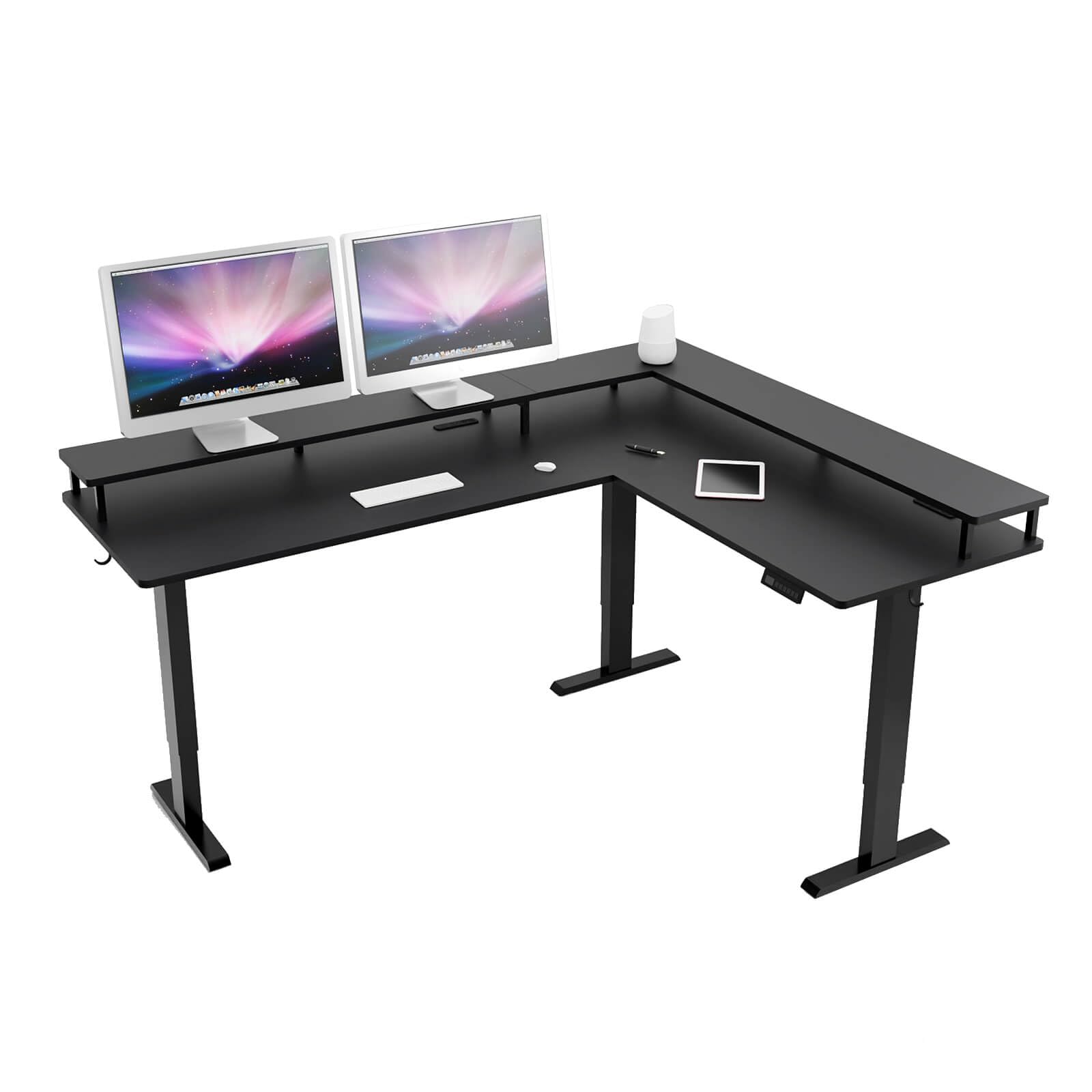 Amazon | L字型昇降デスク 電動 昇降式デスク 幅150*120 昇降式