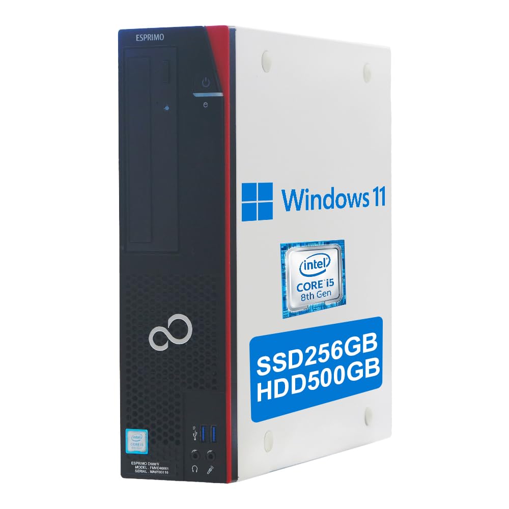 富士通 D588/BW i7/8GB/SSD256+HDD1TB/Win11 デスクトップパソコン
