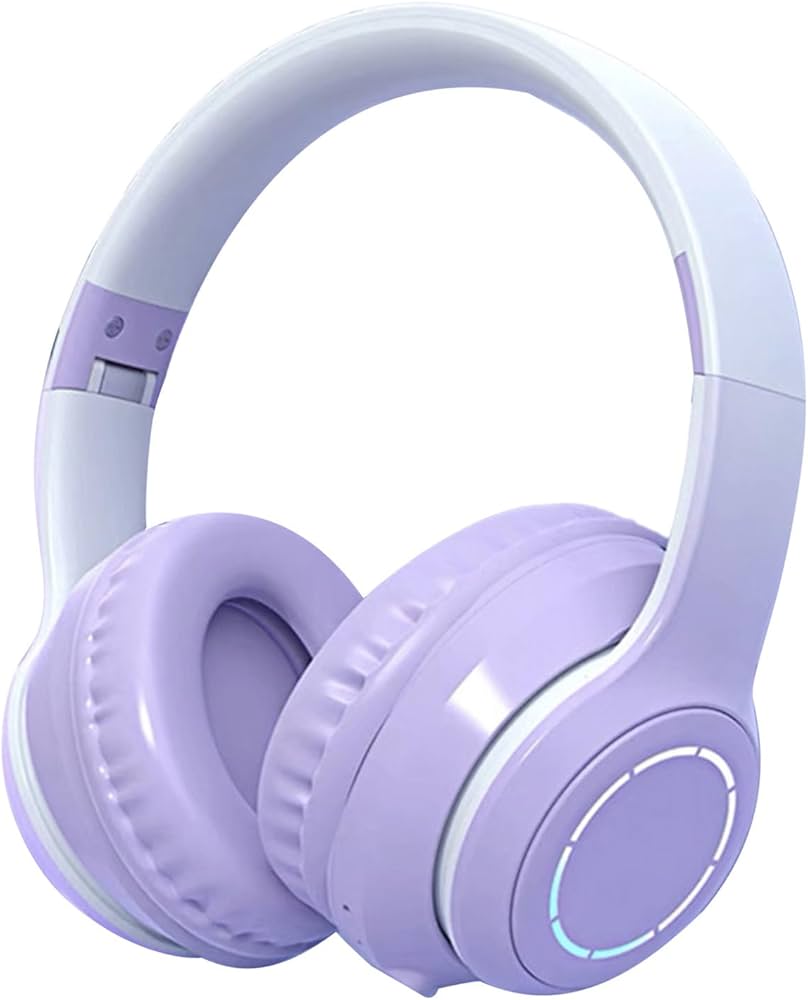 Amazon.co.jp: ヘッドフォン、オーバーイヤーヘッドセット HD (紫
