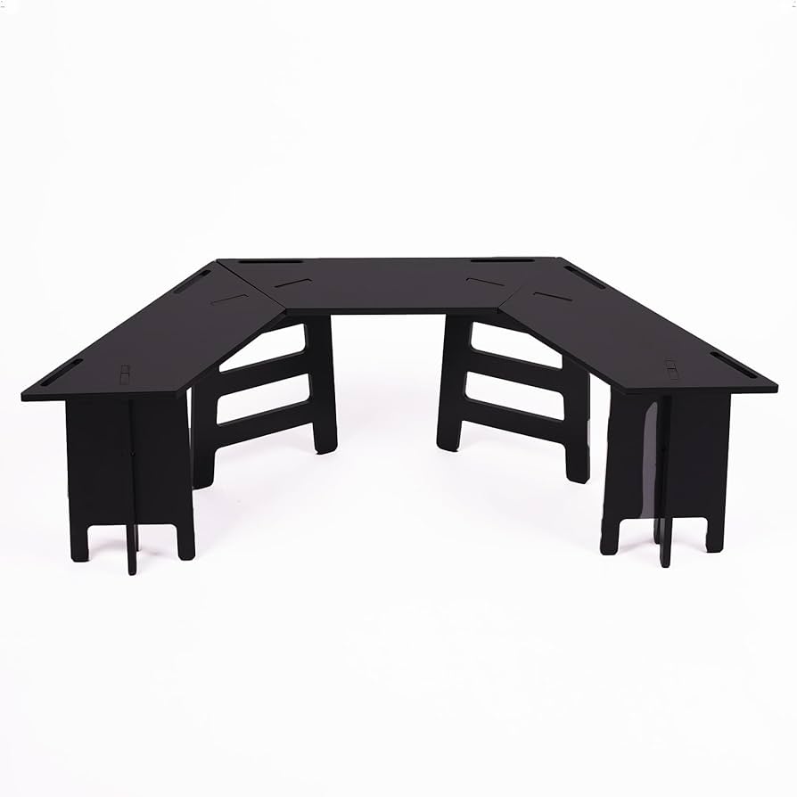 Amazon.co.jp: RcrCamp ヘキサゴンテーブル ハーフ ブラック ヘキサ