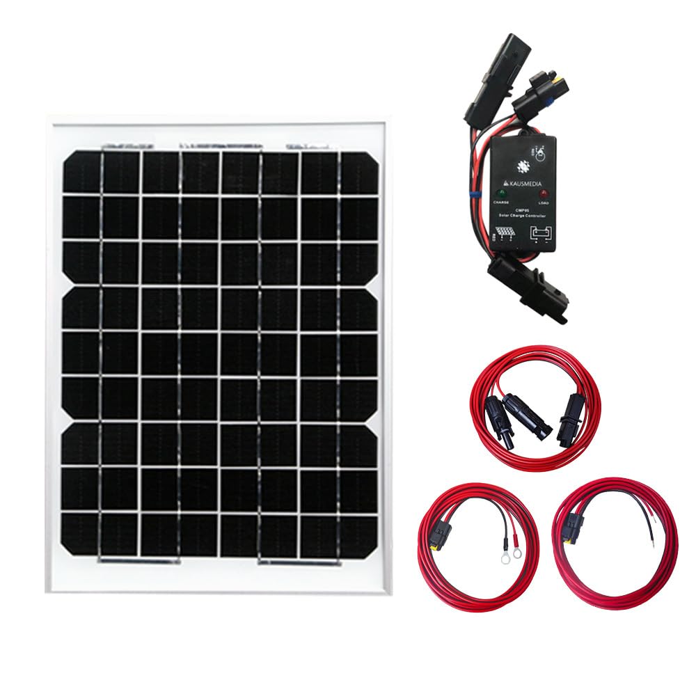 Amazon | KAUSMEDIA 10W ソーラーパネル 電気柵 外部機器用 防水