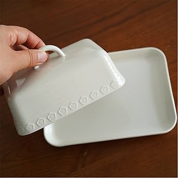 Amazon｜セラミックバターディッシュ 北欧風 陶器 バターディッシュ