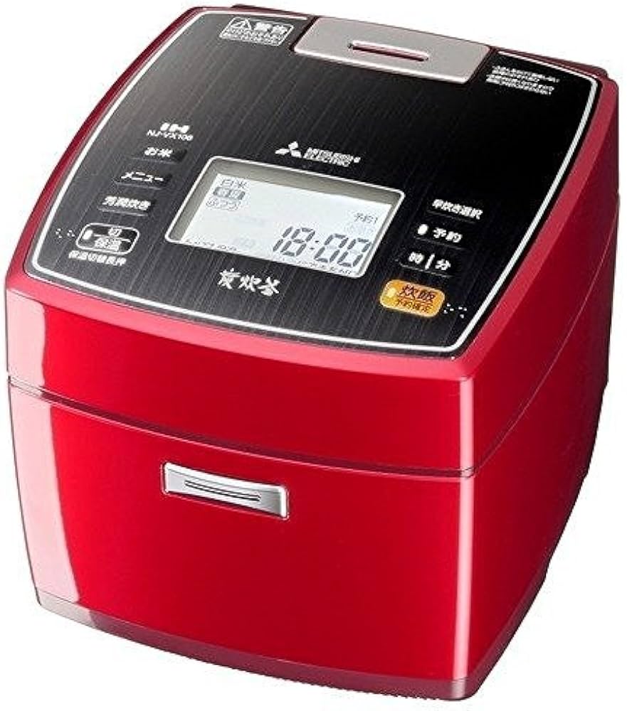 Amazon | 三菱電機 IHジャー炊飯器 備長炭炭炊釜 5.5合炊き ルビー