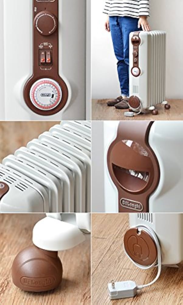 Amazon | DeLonghi (デロンギ) オイルヒーター [ ホワイト+ブラウン