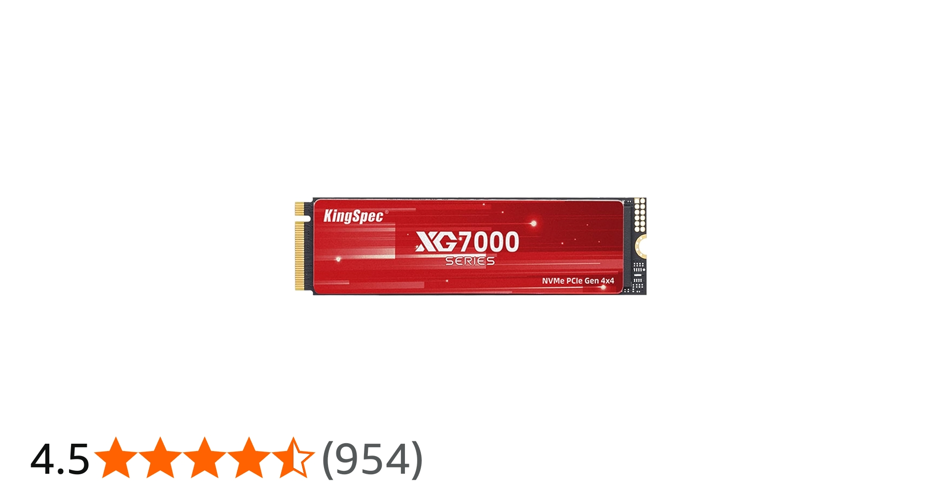 Amazon | KingSpec XG7000 1TB SSD M.2 NVMe 2280 PCIe Gen 4.0 x 4