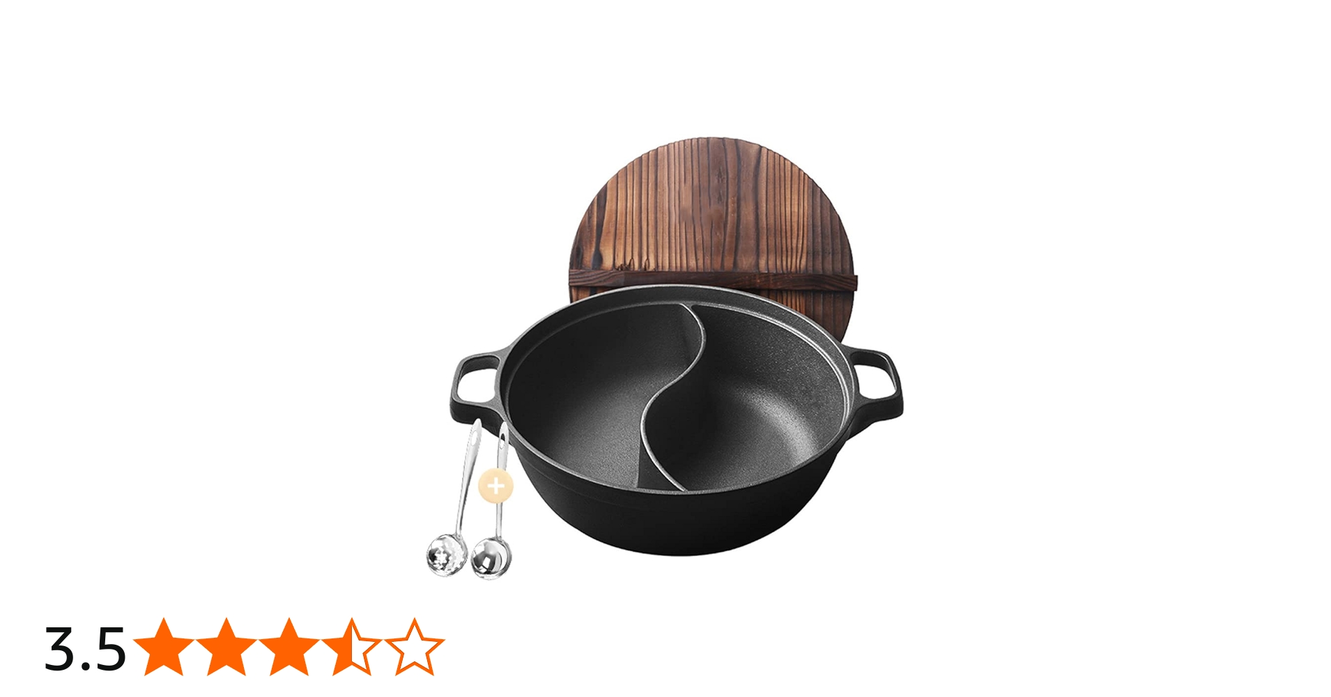 Amazon｜Pingle両手鍋 火鍋 仕切り鍋 しゃぶしゃぶ鍋 卓上鍋 二食鍋 二