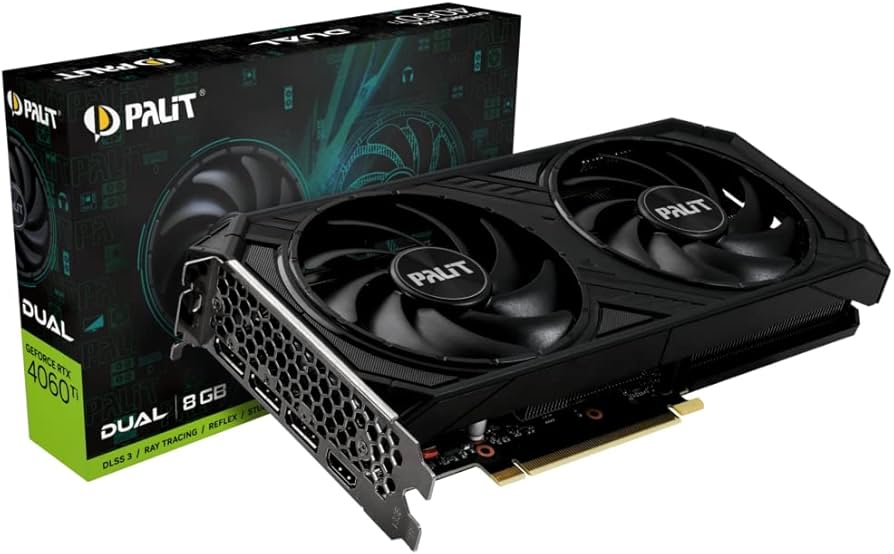 Palit Nvidia GeForce RTX 4060 Ti Dual 8GB Graphics Card, RGB