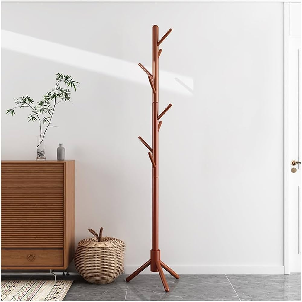 Amazon.co.jp: ポールハンガー コートハンガー 8つのフック 木製