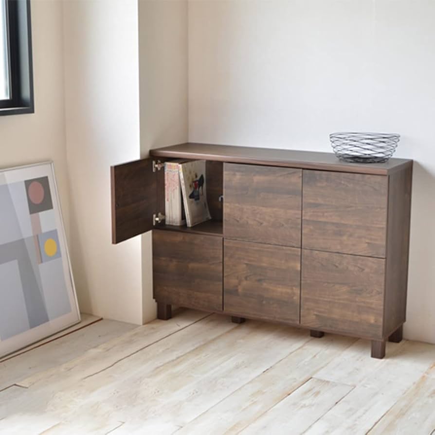 Amazon｜プッシュ式扉マルチキャビネット3列2段 カウンター下 収納