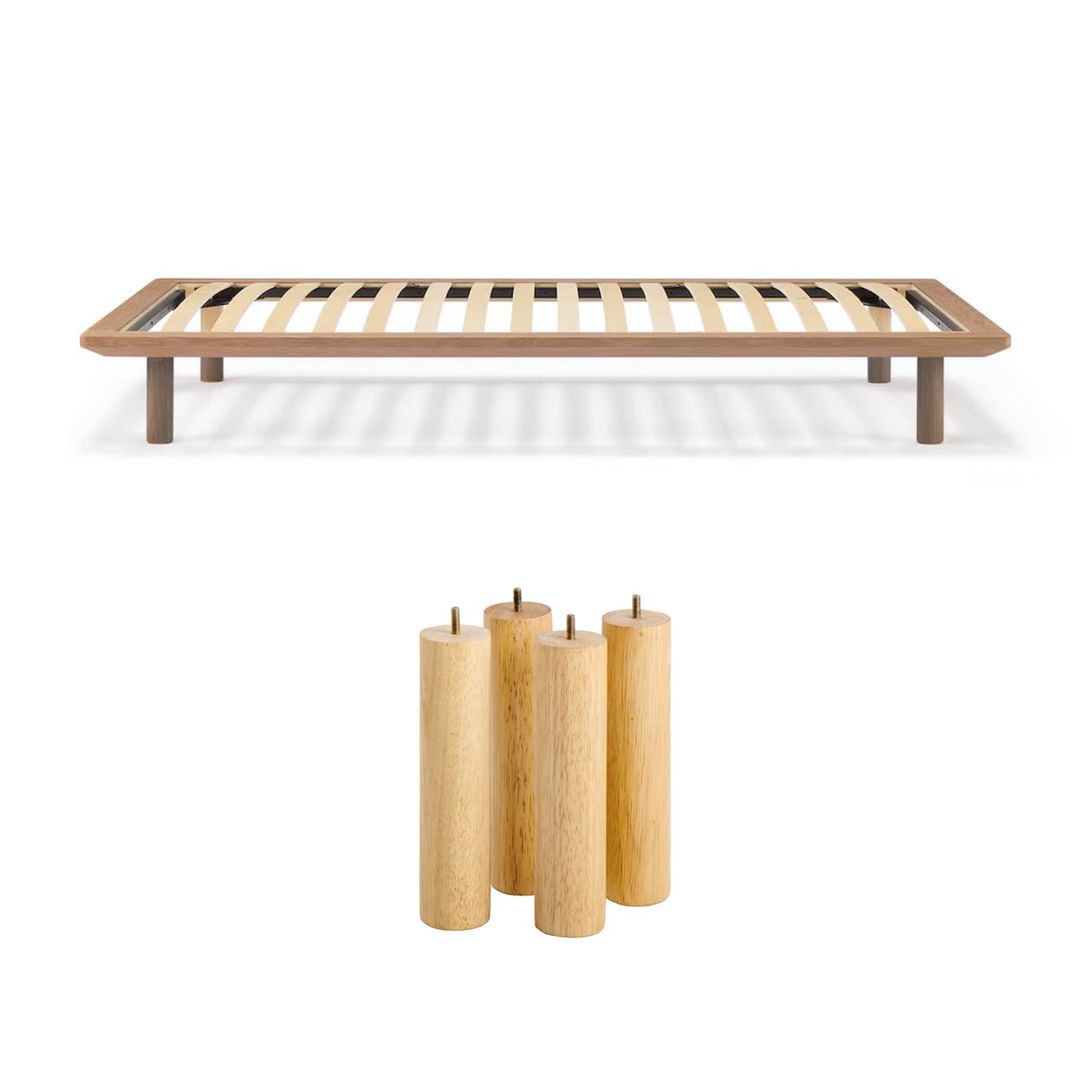 無印良品 MUJI 木製ベッドフレーム ウォールナット材突板 シングル