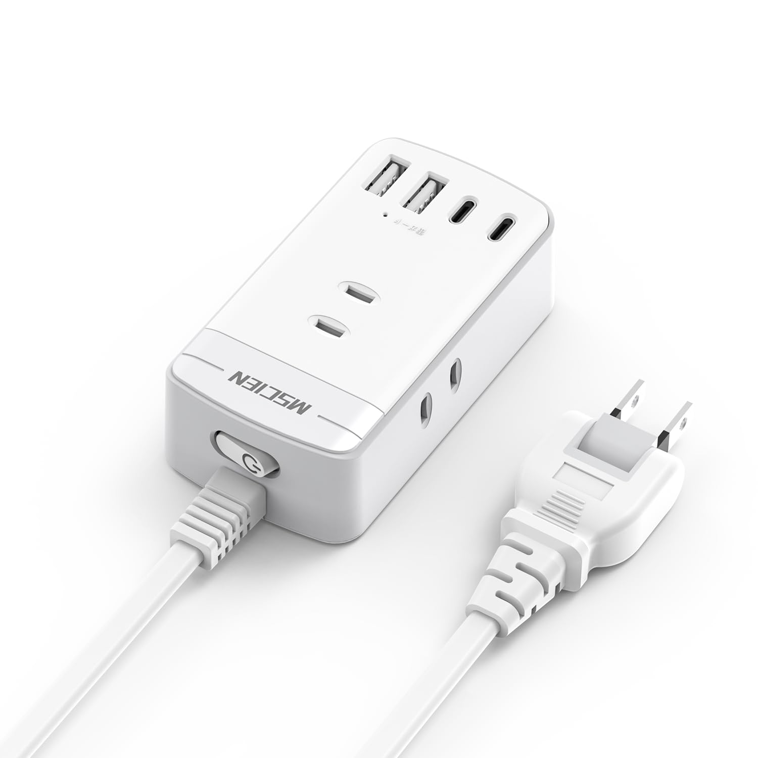 Amazon.co.jp: Mscien 延長コード 2m スイッチ付き 電源タップ usb-c 3