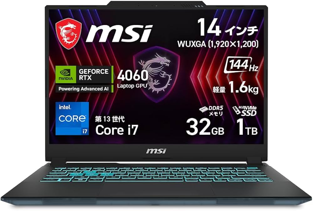 Amazon.co.jp: MSI ゲーミング ノートPC Cyborg 14 【14インチ小型