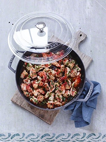 Amazon.co.jp: staub ストウブ 「 ドーム ガラス蓋 24cm 」 フライパン