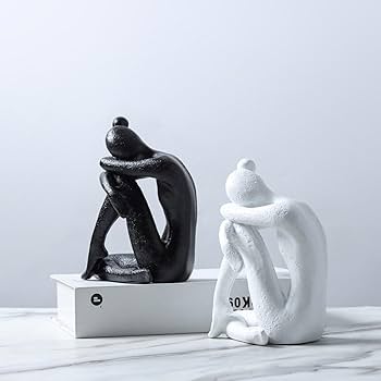 Amazon.co.jp: JAnjiaLxY 置物 オブジェ 座る人 人体 彫像 かわいい