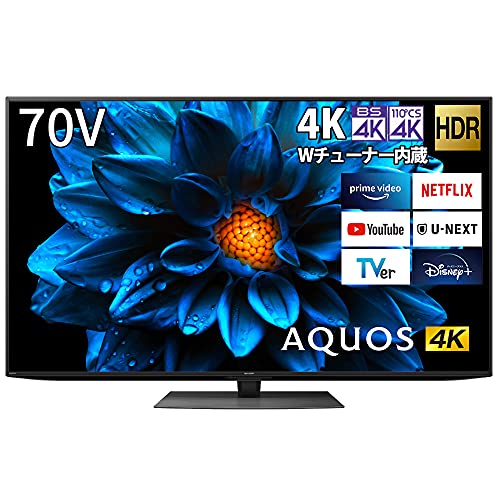 Amazon | シャープ 70V型 4K 液晶 テレビ AQUOS 4T-C70DN1 N-Black