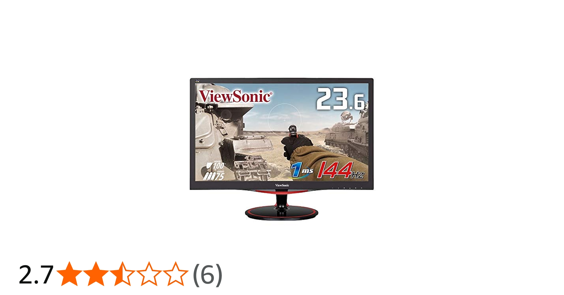 Amazon.co.jp: ViewSonic 23.6型 144Hz駆動 1ms フルHDゲーミング