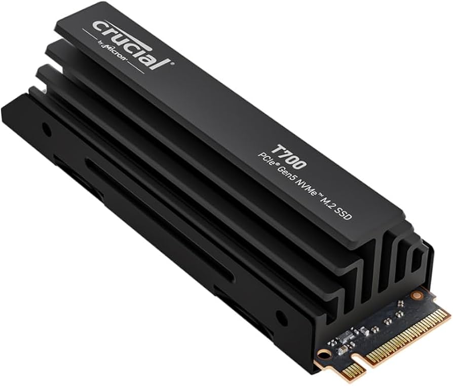 Amazon.com: Crucial T700 1TB SSD with Heatsink, PCIe Gen5 NVMe SSD